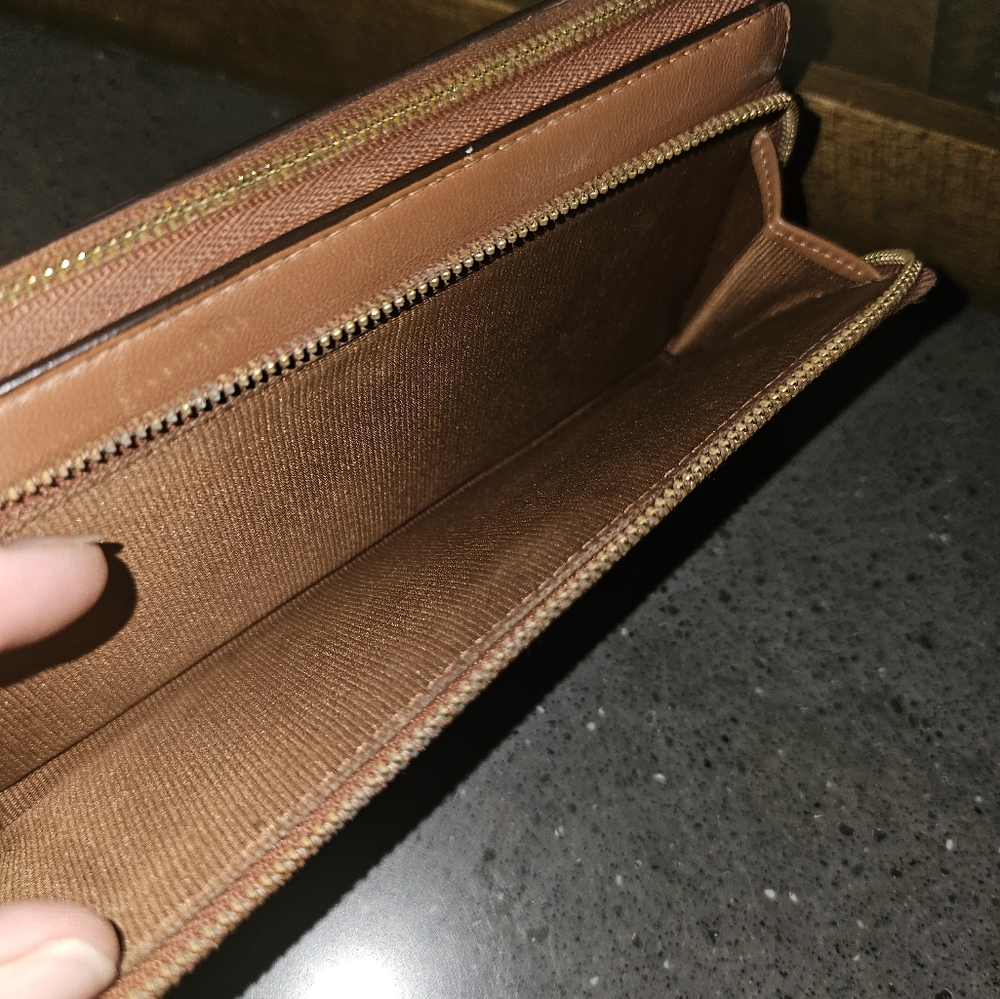 Coach Tan Leather Wristlet - Picture 3 of 5